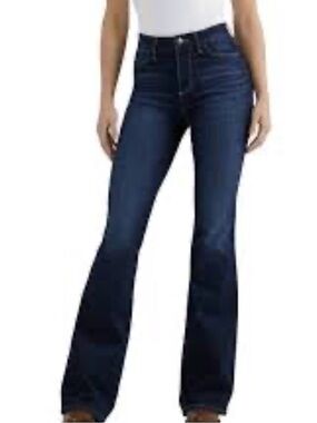 High-Rise Dark Indigo Flare Jeans for Women